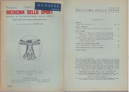 Medicina dello Sport N. 2 - Febbraio 1961 - copertina