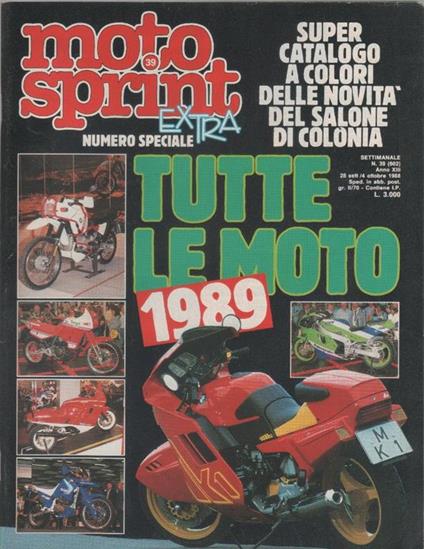 Moto sprint. n. 39 - 1988. Tutte le moto 1989 - copertina