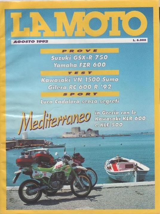 La Moto. 1992. Agosto - copertina