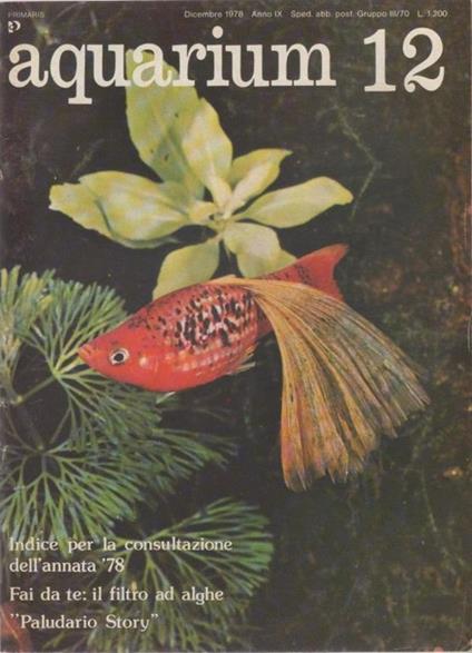 Aquarium. 1978 n 12 - copertina