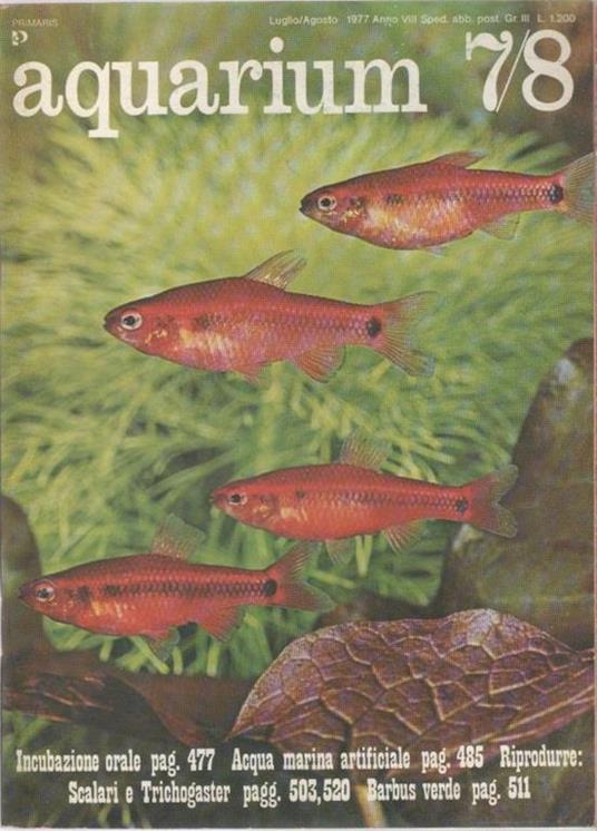 Aquarium. 1977 n 7/8 - copertina