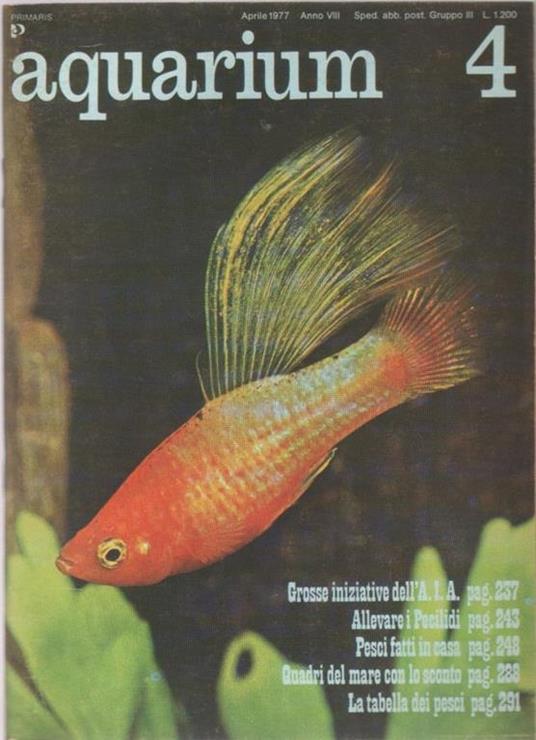 Aquarium. 1977 n 4 - copertina