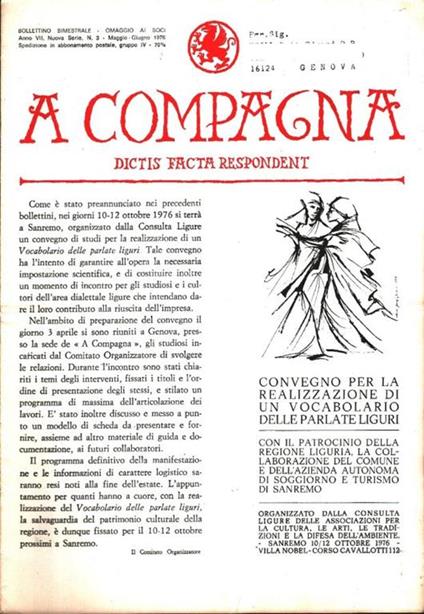 A  Compagna. Rivista. n. 3 maggio-giugno 1976 - copertina