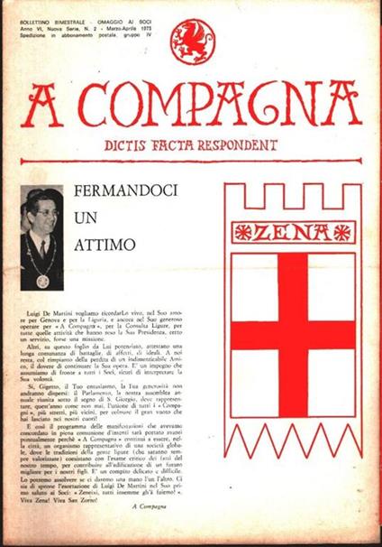 A  Compagna. Rivista. n. 2 marzo-aprile 1975 - copertina