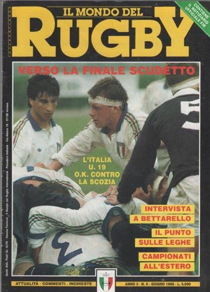 Il mondo del rugby. 1988 n. 6 - copertina