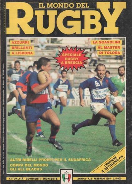 Il mondo del rugby. International. 1987 n. 2 - copertina