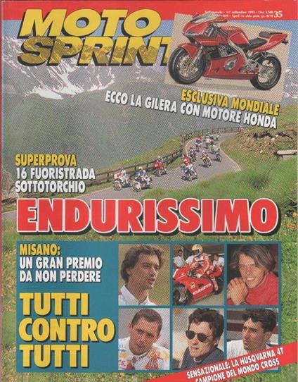 Moto sprint. n. 35- 1993. Superprova 16 fuoristrada - copertina