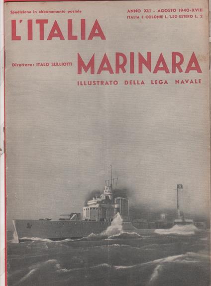 L' Italia marinara, agosto 1940 - copertina