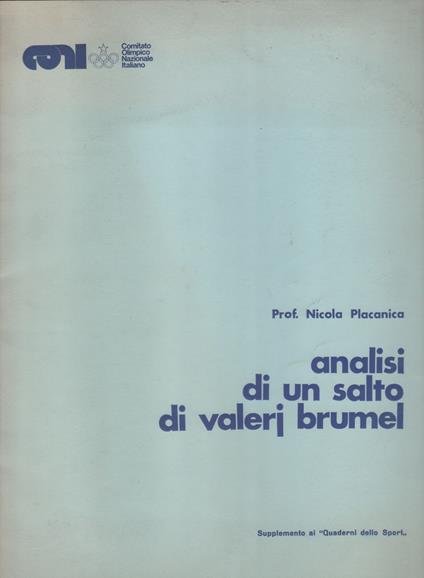 Analisi di un salto di Valerj Brumel - Nicola Placanica - Nicola Platania - copertina
