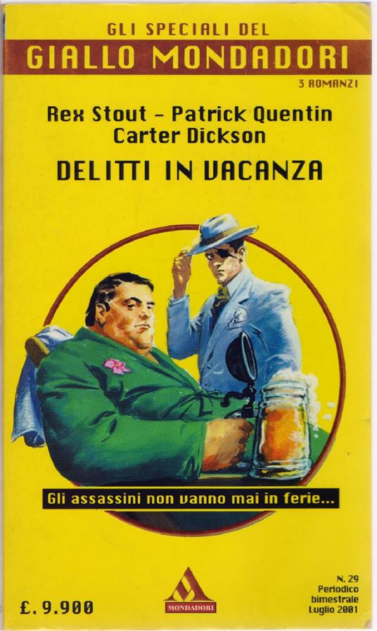 Delitti in vacanza - Rex Stout - Patrick Uqentin - Carter Dickson - Rex Stout - copertina