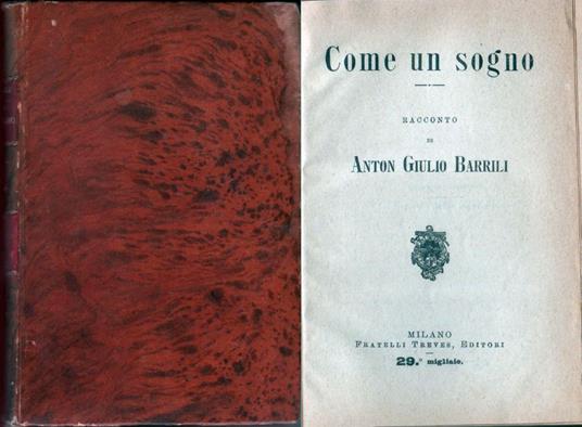 Come un sogno - Anton Giulio Barrili - Anton Giulio Barrili - copertina