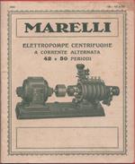 Marelli. Elettropompe centrifughe a corrente alternata. Catalogo 1933