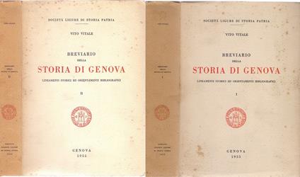 Breviario della Storia di Genova (2 voll.) - Vito Vitale - Vito Vitale - copertina