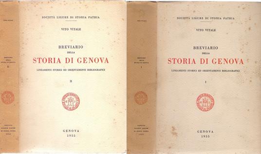 Breviario della Storia di Genova (2 voll.) - Vito Vitale - Vito Vitale - copertina