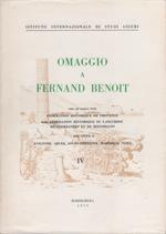 Omaggio a Fernand Benoit. Vol. IV. Rivista di Studi Liguri nn. 1-3. Ann. XXXVI. 1970