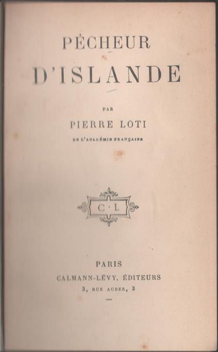 Pêcheur d'Islande - Pierre Loti - Loti Pierre - copertina