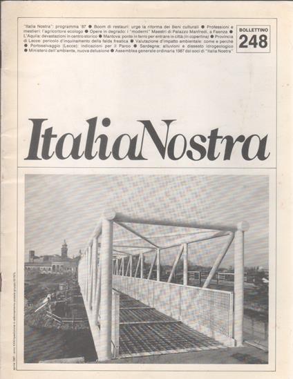 Italia Nostra. Bollettino n. 548, aprile 1987 - copertina