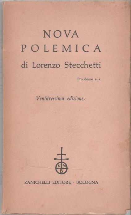 Nova Polemica - Lorenzo Stecchetti - Lorenzo Stecchetti - copertina