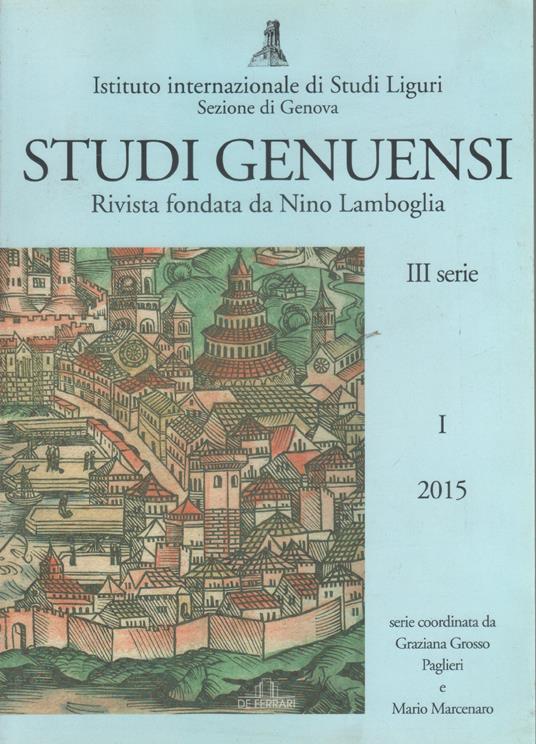 Studi genuensi (2015) Vol. 1 - copertina