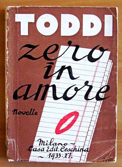 Zero In Amore - Novelle - Toddi - copertina