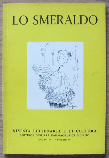 Lo Smeraldo. Rivista Letteraria E Di Cultura. N.6 Del 1960 - copertina