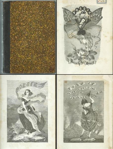 Poesie Complete. Opera Completa In 3 Volumi. Edit. Libraio Paolo Carrara, 1880. 1881 - Arnaldo Fusinato - copertina