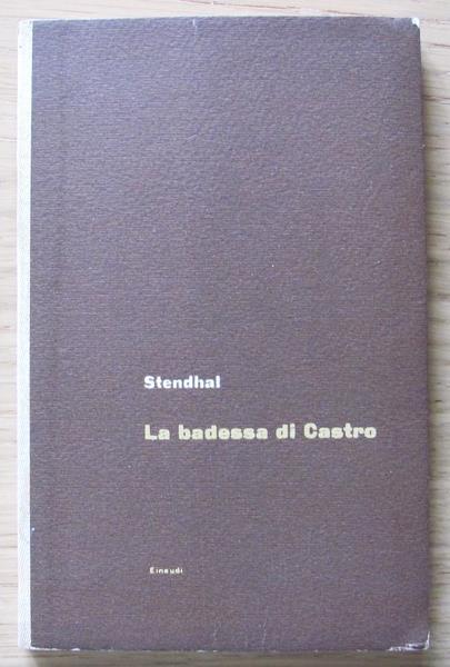 La Badessa Di Castro - Stendhal - copertina