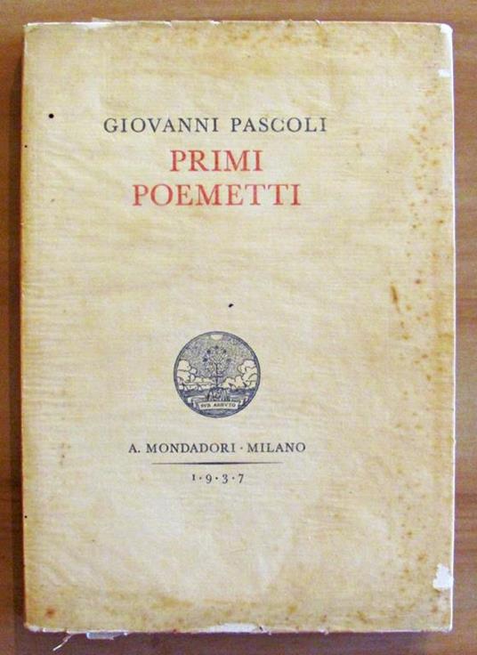 Primi Poemetti - Giovanni Pascoli - copertina