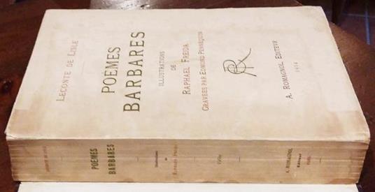 Poemes Barbares. Paris Ed. A. Romagnol 1914 - Charles Leconte de Lisle - copertina