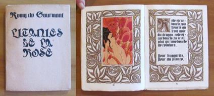 Litanies De La Rose, I Edizione 1919 Iil. A. Domin - Tirat. Limitata - Art Deco' - Rémy de Gourmont - copertina