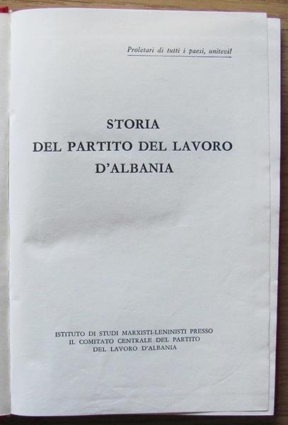 Storia Del Partito Del Lavoro D'albania - 2