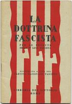 La Dottrina Fascista. Per Le Reclute Della Iv Leva Fascista. Roma Ed. Libr. Del Littorio S.D. 1930