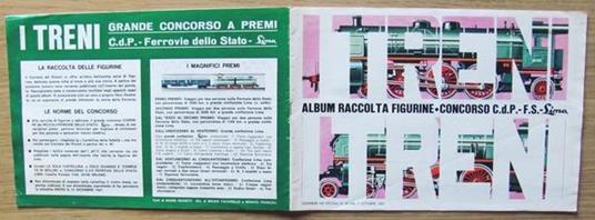 Album Figurine. I Treni. Concorso C.D.P.. F.S.- Lima. Corriere Dei Piccoli, 1967 Competo (-6) - copertina