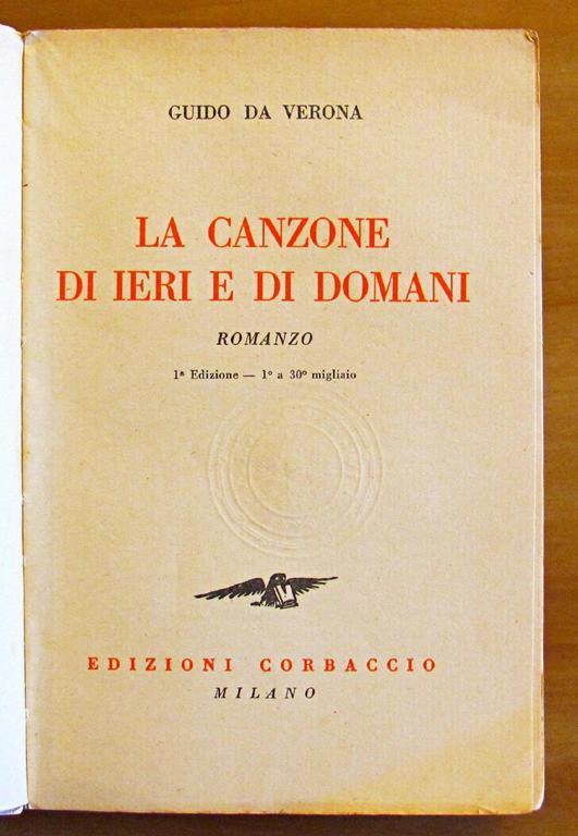 La Canzone Di Ieri E Di Domani - Guido Da Verona - 3