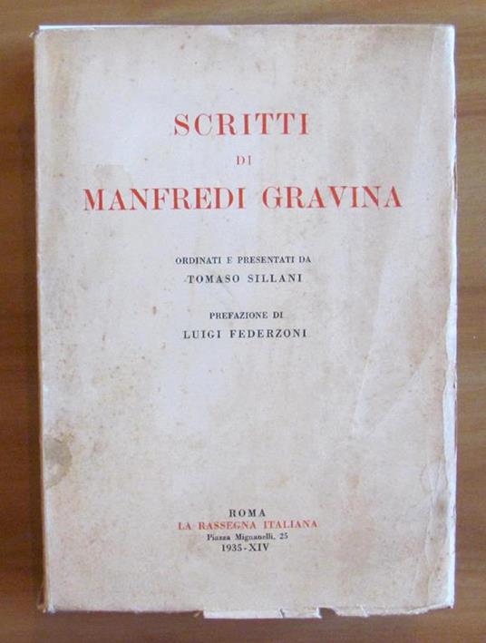 Scritti Di Manfredi Gravina - Tomaso Sillani - copertina