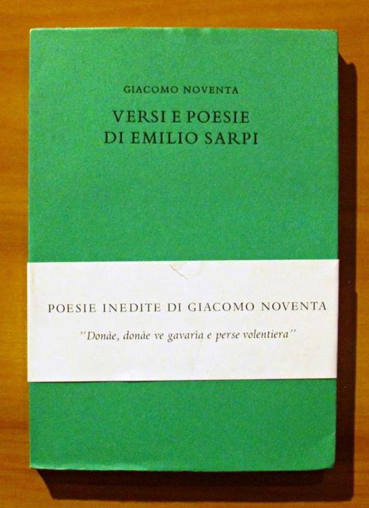 Versi E Poesie Di Emilio Sarpi. Collana Acquario - Giacomo Noventa - copertina