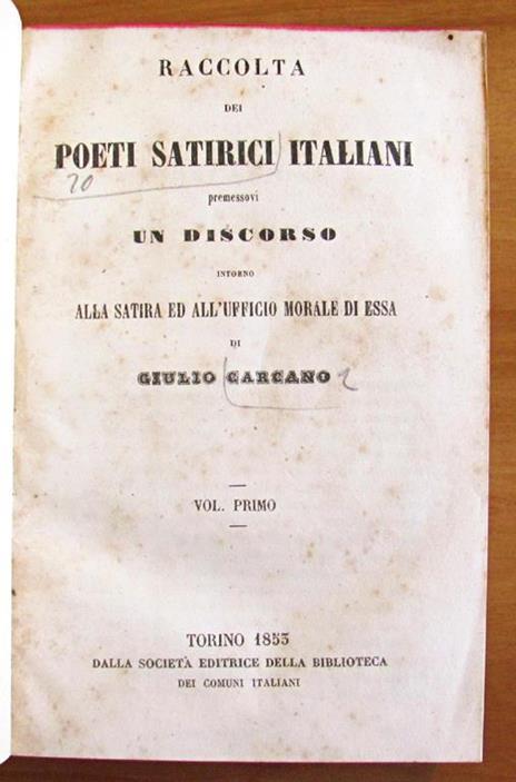 Poeti Satirici Italiani - Voll. I - Ii - Iii - Iv - Giulio Carcano - 5