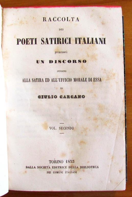 Poeti Satirici Italiani - Voll. I - Ii - Iii - Iv - Giulio Carcano - 6