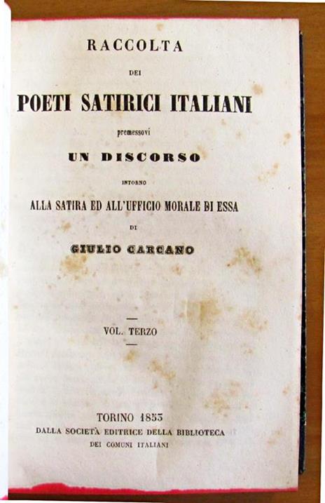 Poeti Satirici Italiani - Voll. I - Ii - Iii - Iv - Giulio Carcano - 7