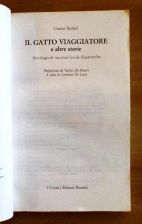 Il Gatto Viaggiatore E Altre Storie - Gianni Rodari - Libro Usato - l'Unità/ Ed. Riuniti - | IBS