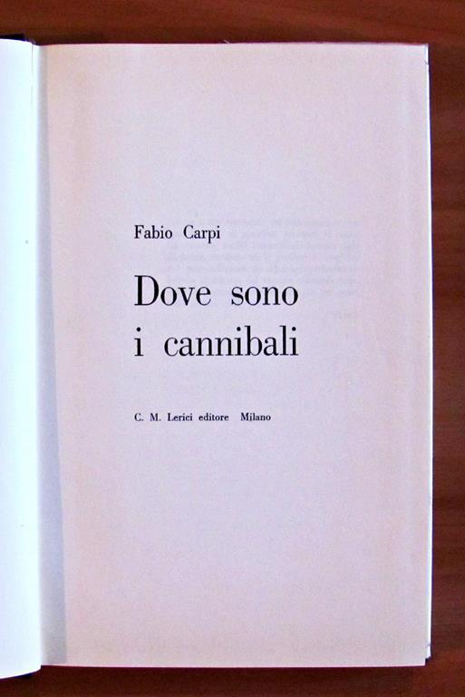 Dove Sono I Cannibali - Fabio Carpi - 3