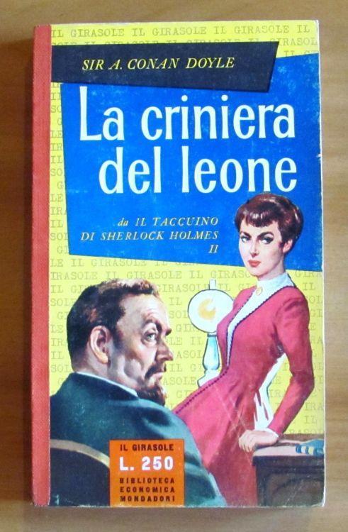 La Criniera Del Leone - Collana Il Girasole, I Ed. 1959 - Arthur Conan Doyle - copertina