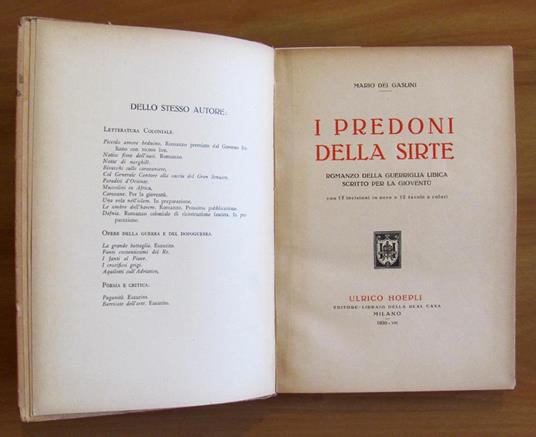 I Predoni Della Sirte - Romanzo Della Guerriglia Libica Scritto Per La Gioventù - Mario Dei Gaslini - 2