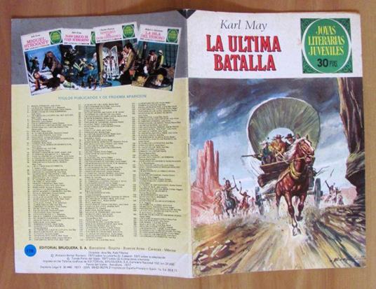 La Ultima Batalla - Collana Joyas Literarias Juveniles N.178 - Karl May - copertina