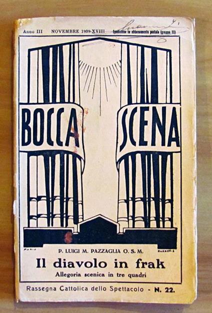 Il Diavolo In Frak - Allegoria Scenica In Tre Quadri - Collana Boccascena - Giuseppe Pazzaglia - copertina