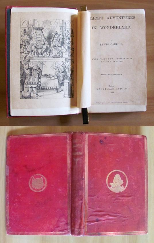 ALICE'S ADVENTURES IN WONDERLAND - Macmillan, 1884 - ill. TENNIEL - Lewis Carroll - copertina