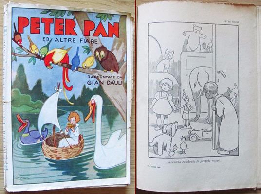 PETER PAN ed altre celebri fiabe, I ed. 1939 - ill. NATOLI - Gian Dàuli - copertina