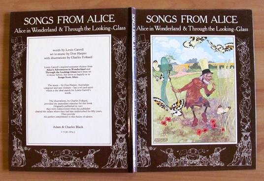 SONGS FROM ALICE - Alice in Wonderland & Through the Looking-Glass, 1978 - ill. FOLKARD - copertina