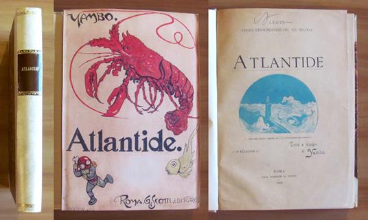 ATLANTIDE - Viaggi straordinari del XX° Secolo, 1912 - ill. YAMBO - Yambo - copertina