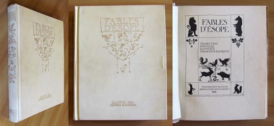 FABLES D'ESOPE - I ed. Fuori Commecio 1913 - ill. RACKHAM - Esopo - copertina